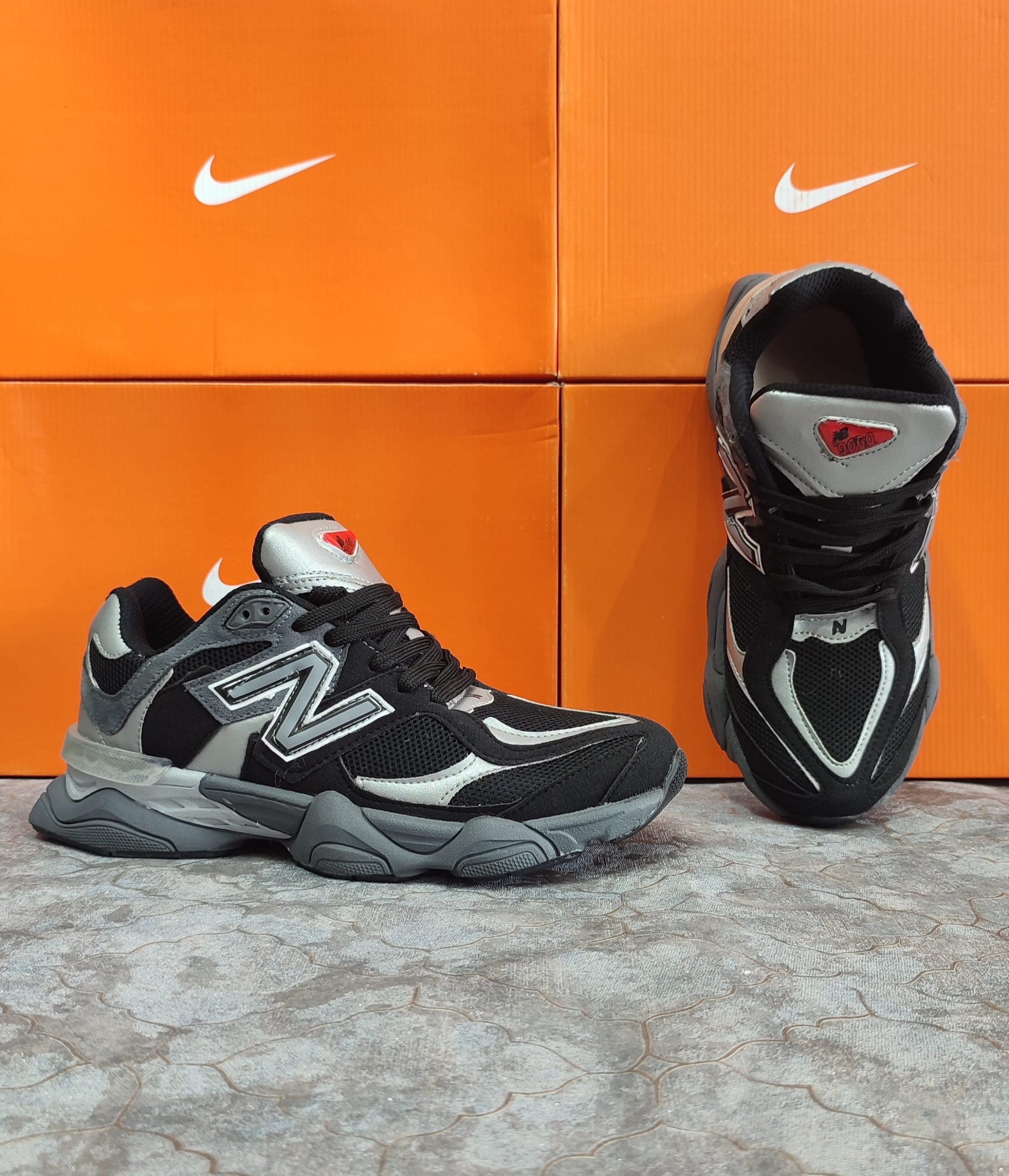 نیوبالانس 9060 مشکی طوسیNew Balance 9060 Black Grey